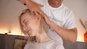 ASMR - Массаж головы с использованием тоника для волос