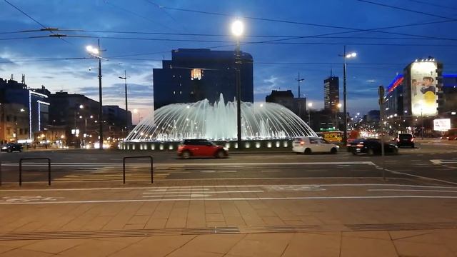 Славија фонтана у Трг Славија. Slavia Music Fountain in Slavija square. смотреть онлайн