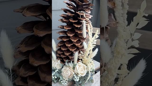 Необычный декор шишки цветами смотреть онлайн