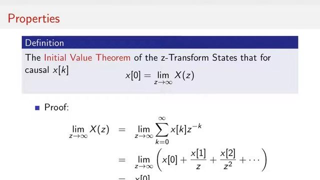 Z-Transform Properties (Convolution, Differentiation, Initial and Final Value) - ZT Part 1 смотреть онлайн