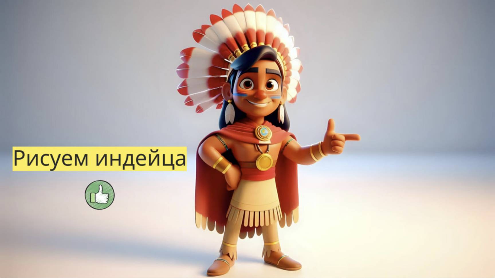 Маленькие художники: Рисуем индейца - Детский образовательный мультфильм смотреть онлайн