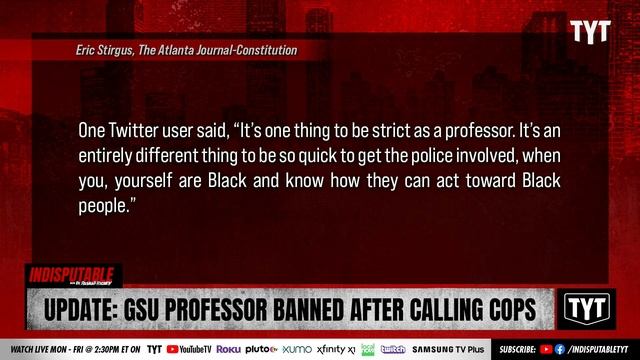 UPDATE: GSU Professor Punished After Calling Cops on Black Students Who Were Two Minutes Late смотреть онлайн