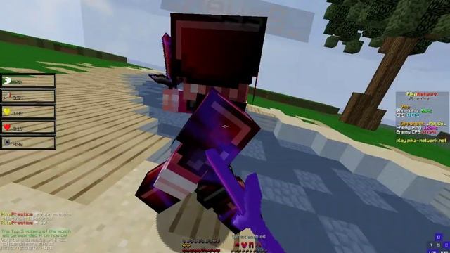 мое первое видео! как я тренируюсь в пвп. [ minecraf.t mini game pvp. pika-network ] смотреть онлайн