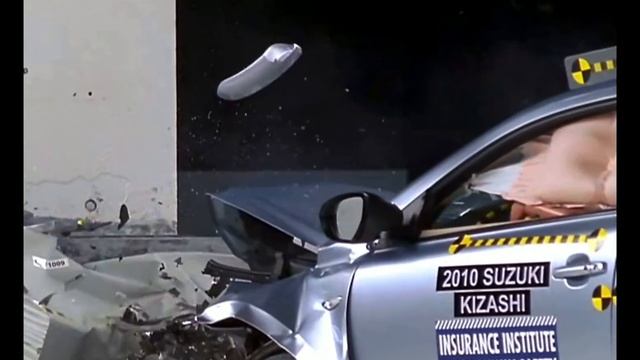 2010 Suzuki Kizashi moderate overlap IIHS crash test смотреть онлайн