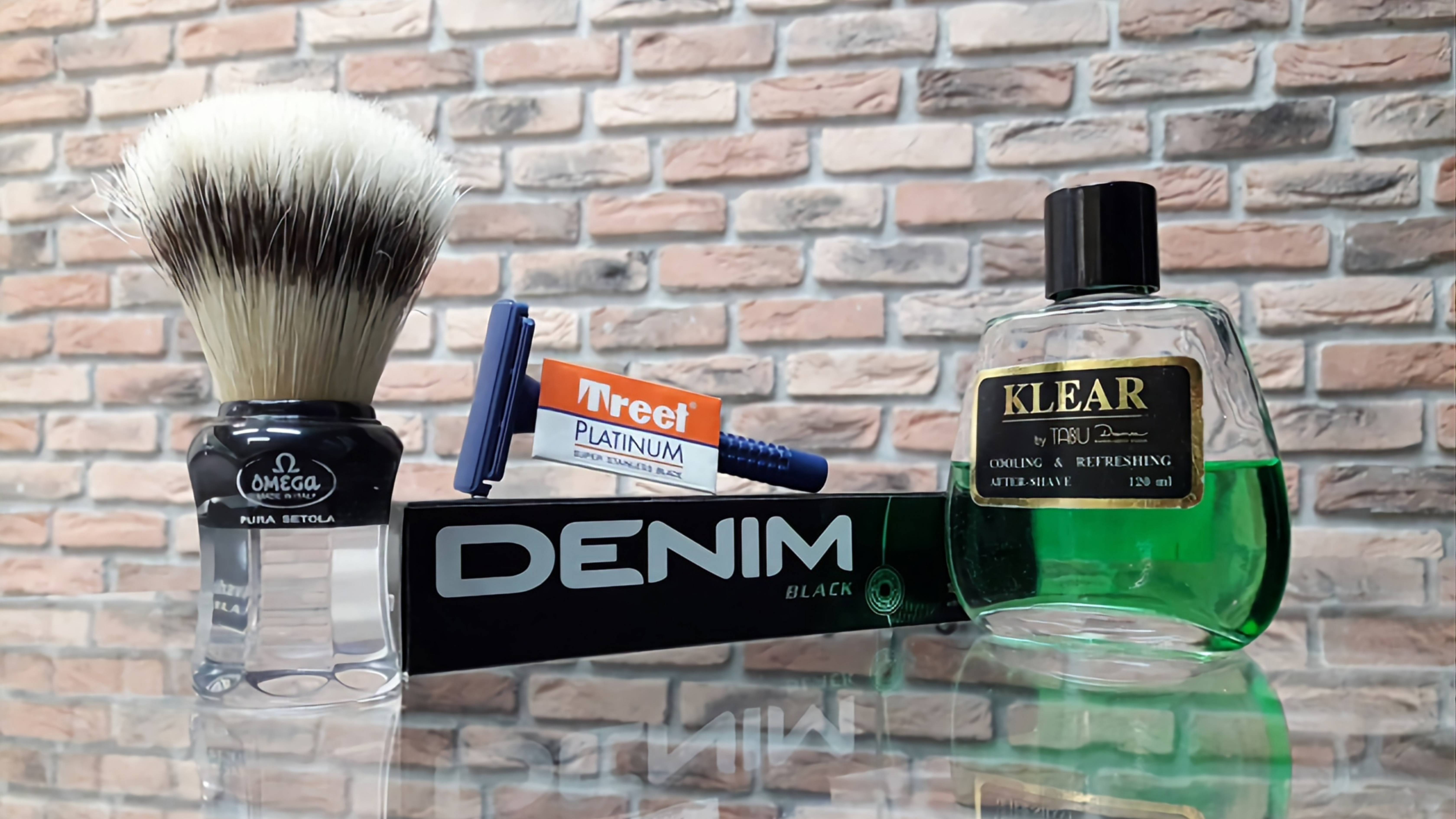 Бритьё. Пластиковый Т станок, Treet, Denim Black shaving cream, Omega 81064, Klear after shave смотреть онлайн