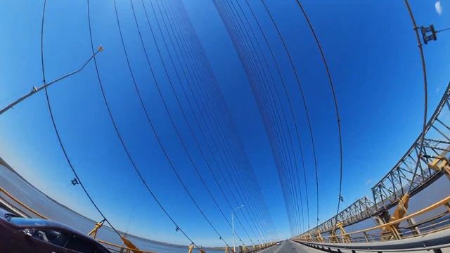 Вантовый мост через реку Обь г. Сургут. Insta360 One X 2.