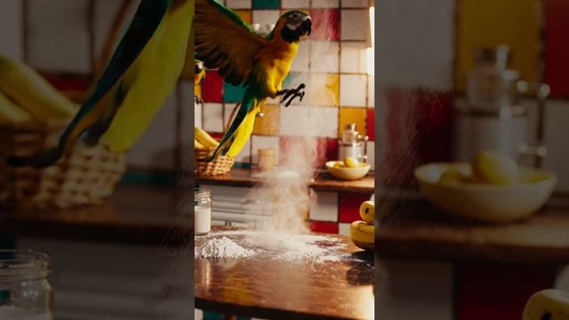 Monkey Chef vs. Parrot: Banana Cake Chaos | Funny Short смотреть онлайн