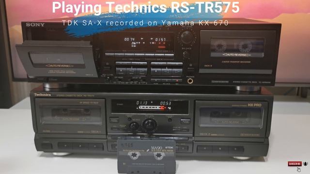 Technics RS TR575 vs Sony TC WR665S - sound feel - dual well deck battle, using TDK SA X & TDK MA смотреть онлайн