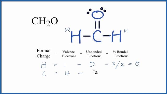 How To Calculate The Formal Charges For CH2O (Formaldehyde)