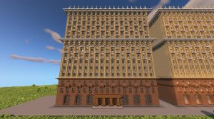 Здание в сталинском ампире в майнкрафте (СССР)
