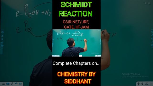 SCHMIDT REACTION By P K Siddhant sir. CSIR-NET/JRF, IIT-JAM, UPPGT, UPHESC CHEMISTRY смотреть онлайн