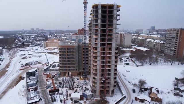 Квартал "Беринг" - Ход строительства Январь 2022 смотреть онлайн