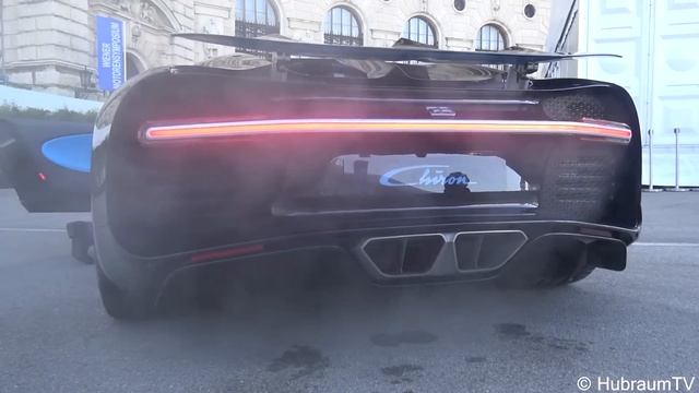 LOUD Bugatti Chiron Sound - COLD Start & HARD Revs! смотреть онлайн