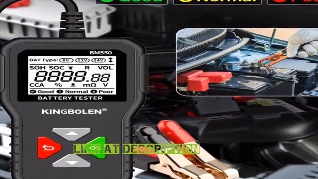 BM550 Car Battery Tester 6V 12V 24V 100 2000 CCA 2Ah 220Ah Battery System Detect Auto Battery Analy смотреть онлайн