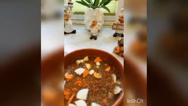 Гречка с грибами и овощами в казанке смотреть онлайн