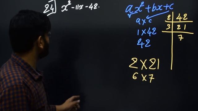 24 | x²-11x-42 | x square - 11 x - 42 | X ^ 2 - 11X - 42 | middle term splitting | смотреть онлайн