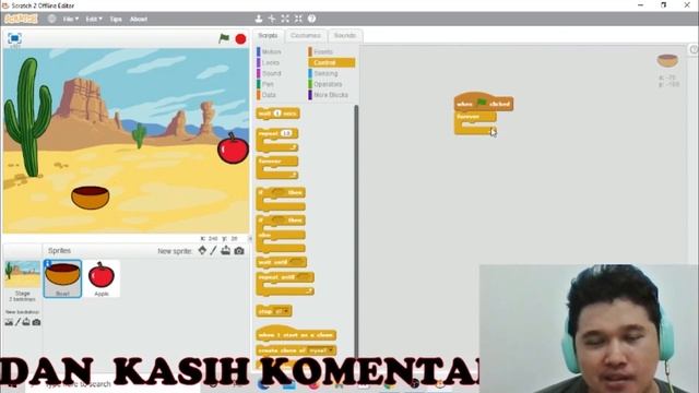 Membuat Game Dengan Scratch 2 - Game Menangkap Buah смотреть онлайн
