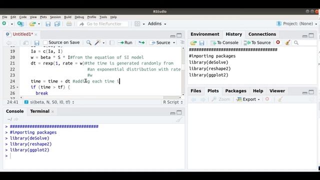 Gillespie algorithm COVID19 |Rstudio | learn R| Differential equation solved смотреть онлайн