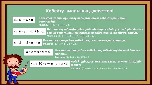 5 класс Математика Сабақ тақырыбы: Арифметикалық амалдардың қасиеттері смотреть онлайн