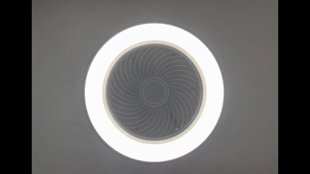 macaron 120" Bladeless Ceiling Fan with Light, Flush Mount Ceiling Fan with Lights for Low Ceiling смотреть онлайн
