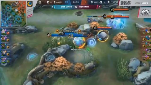 EPIC COMBACK!!!! GEEK FAM VS SIREN (MATCH 1) MDL Indonesia Season 1 Week 1 Day 3 - Mobile Legends смотреть онлайн
