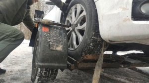 Как установить и закрепить машину на подкате - прицепе. "жесткой сцепке"