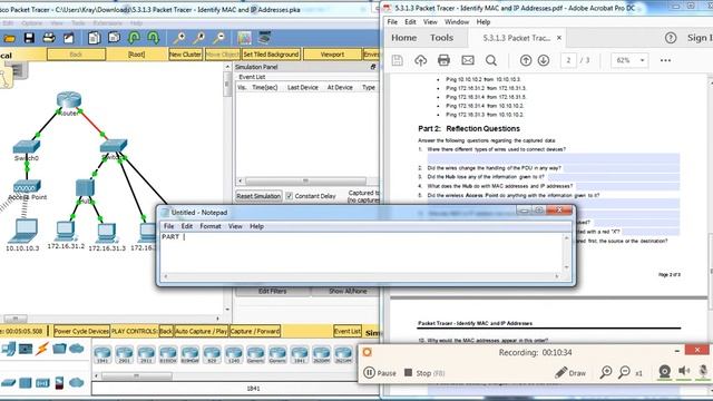 Packet Tracer Identify MAC and IP Addresses - Muhamad Fakhry 41518110048 смотреть онлайн