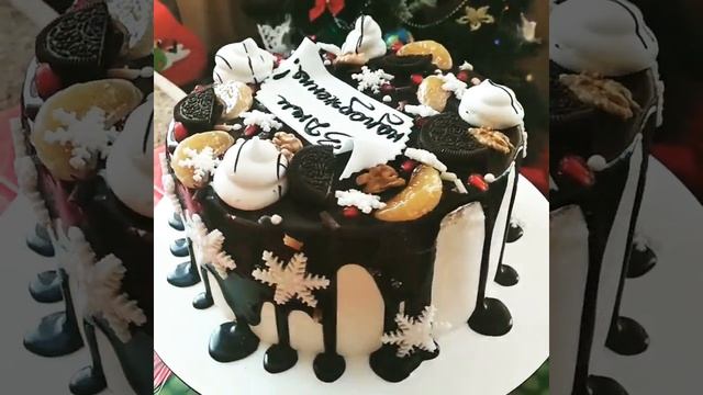 Зимовий дизайн торта 🍰 смотреть онлайн