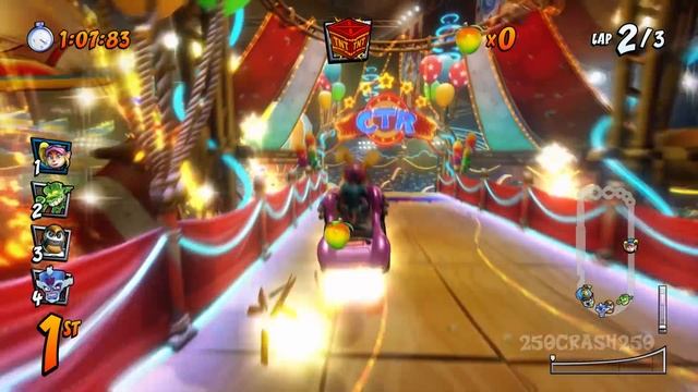 CTR: Nitro-Fueled - Neon Circus Grand Prix Intro + New Track Koala Carnival + CTR смотреть онлайн