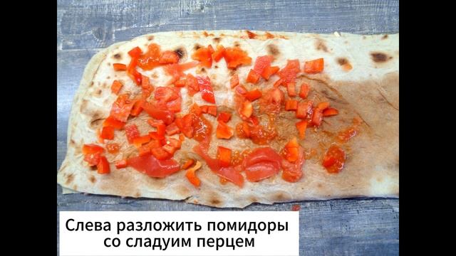 Мясная закуска из лаваша. Сытный завтрак или перекус. смотреть онлайн