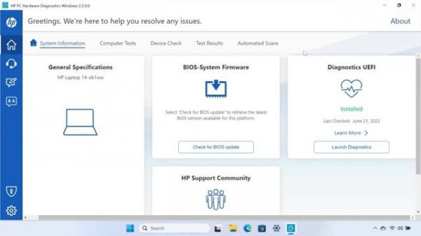HP PC Hardware Diagnostics’i Windows’ta Kullanma | HP Support