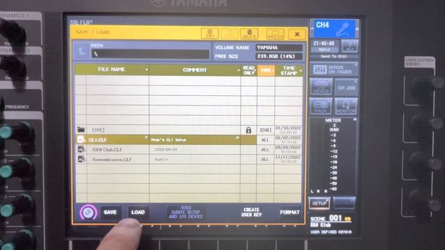 Yamaha CL QL How to Load a Scene and Preferences смотреть онлайн