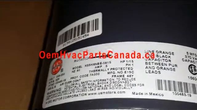 Lennox 38W83 - 100483-19 MOTOR-FAN 1/15HP 208-230/60/1 Canada смотреть онлайн