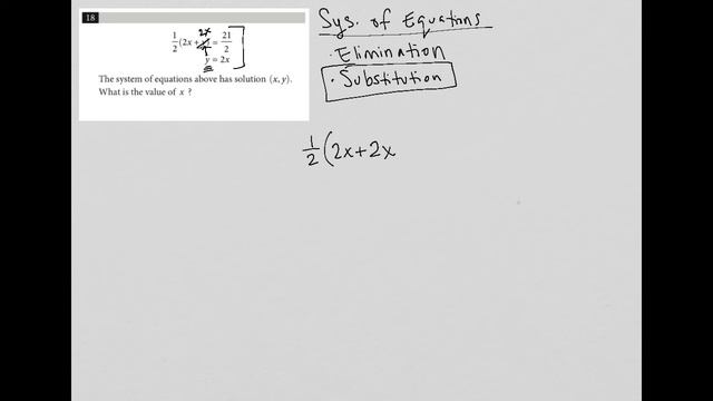 1/2 (2x + y) = 21/2; y = 2x. The system of equations above has solution (x,y). What is the value.. смотреть онлайн