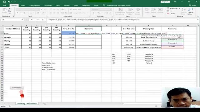 Excel Basic to Advance Part 29. Grade Remarks Using IF and And Function смотреть онлайн