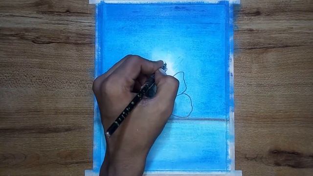 drawing butterfly in moonlight with oil pastel / how to draw butterfly scenery easy смотреть онлайн