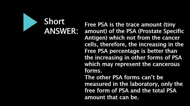 Why should I do Free PSA while my total PSA is high and my doctor said it’s not required? смотреть онлайн