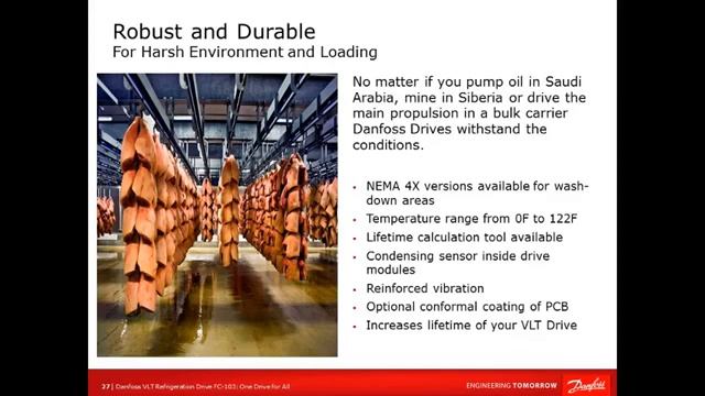 VLT refrigeration Drive FC 103 one drive for all Danfoss Webinar смотреть онлайн