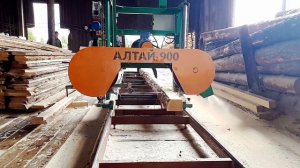 Ленточная пилорама Алтай-3 на реальном производстве