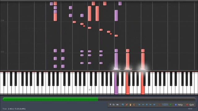 SYNTHESIA Touhou Scarlet Weather Rhapsody - Crimson in the Black Sea ~ Legendary Fish смотреть онлайн