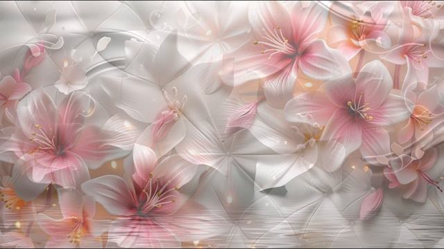 6 Flowers on a White Background TV Art | Art TV Screensaver Meditation | Art on your Television | смотреть онлайн