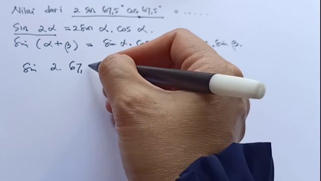 Nilai dari 2 sin 67.5° cos 67.5° = ....| Kelas 11 смотреть онлайн