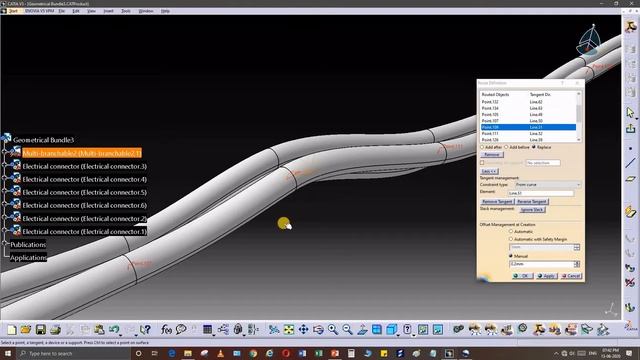 Frame wiring harness routing, cable to cable clash removing in catia V5 part-3 смотреть онлайн