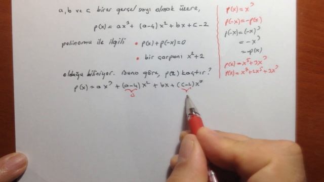 Polinomlar - tek polinom (P(x)+P(-x)=0 ise P(x) tek polinomdur.) AYT - ÖABT Matematik смотреть онлайн