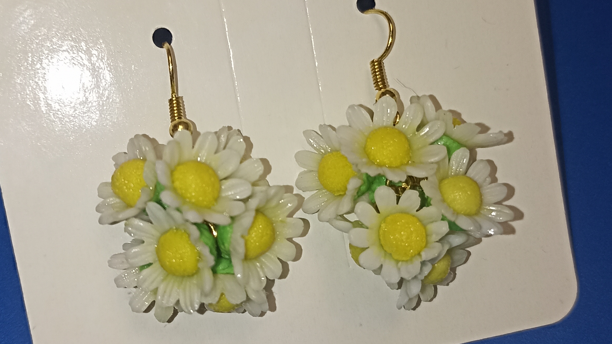 Серёжки ромашки мини.