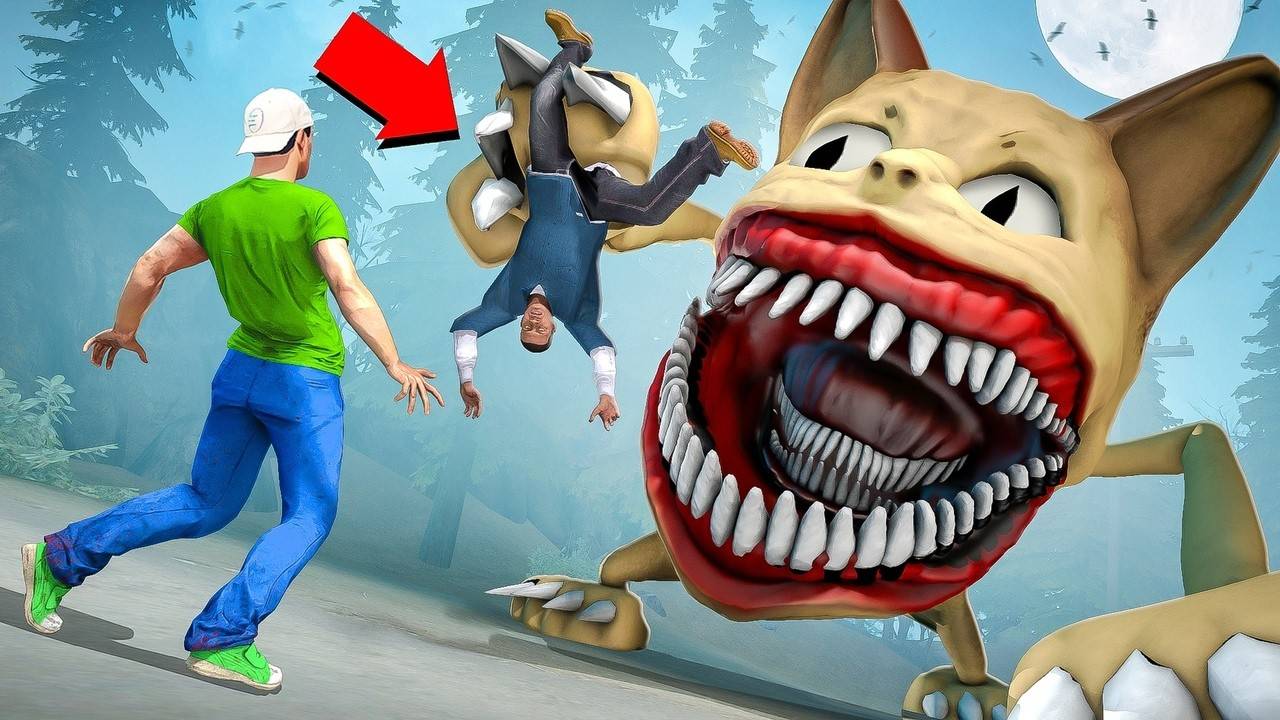 БУ ИСПУГАЛСЯ НЕ БОЙСЯ ПОЖИРАТЕЛЬ в ГТА 5! Страшный Мем Кот в GTA 5 смотреть онлайн