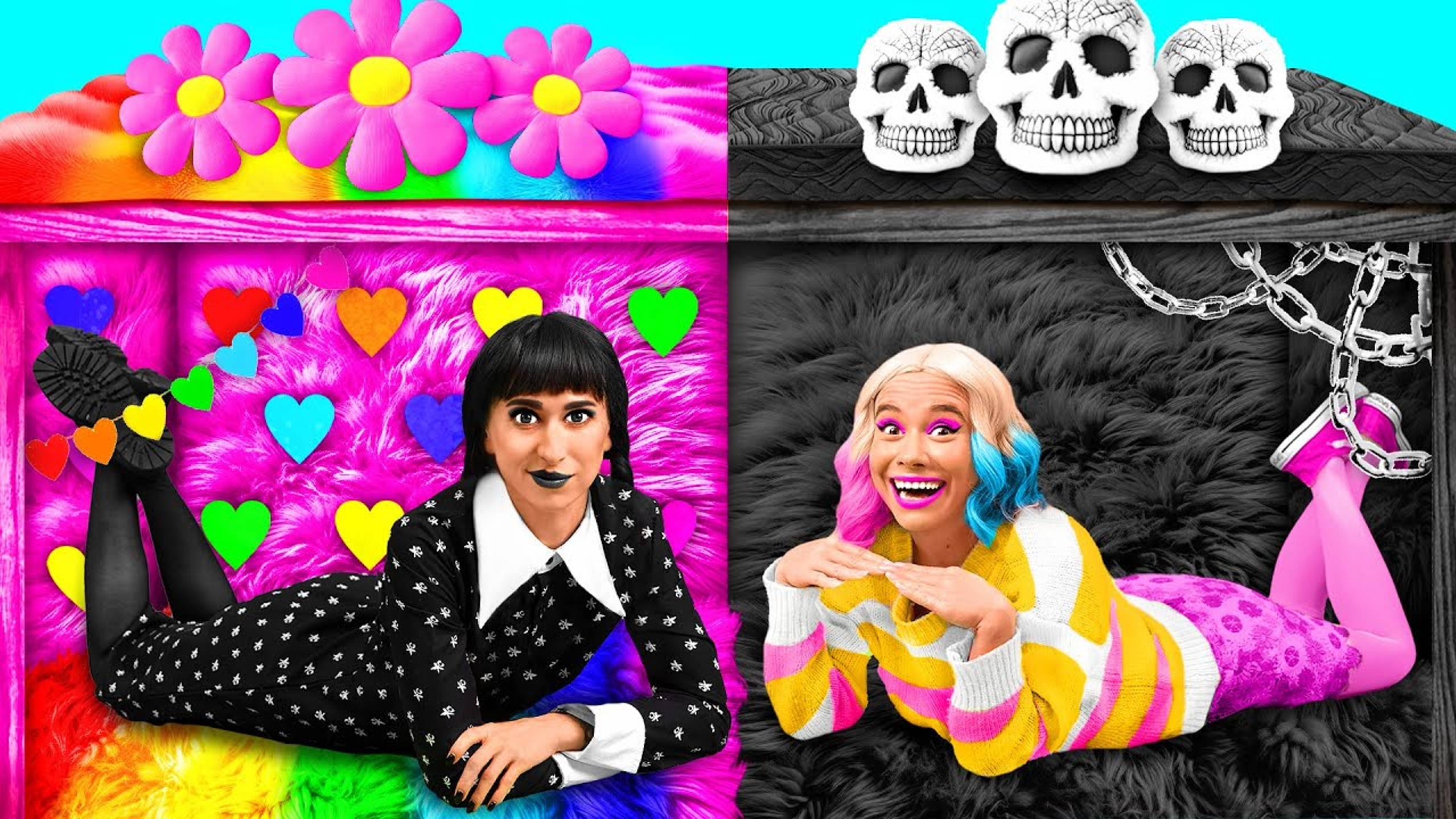 Секретные Домики под Кроватью с Уэнсдей Аддамс | Смешные Моменты от RaPaPa Challenge смотреть онлайн