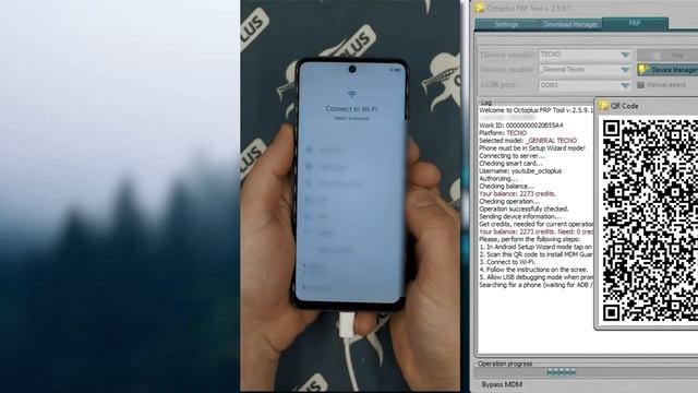 Techno Unlock MDM with Octoplus FRP Tool