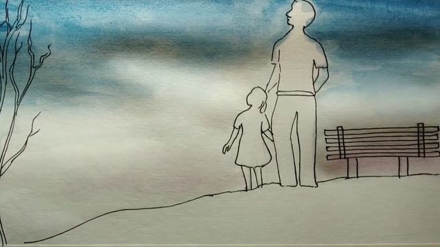 Father's day greeting/Easy watercolor painting/DIY/ How to paint Watercolor for Beginners смотреть онлайн