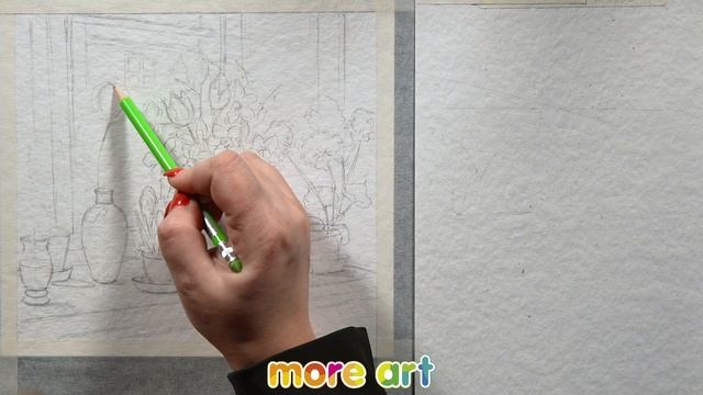 Приглашение на мастер-класс по созданию картины "Цветы на окне" (акварель княгини Ольги Романовой) смотреть онлайн